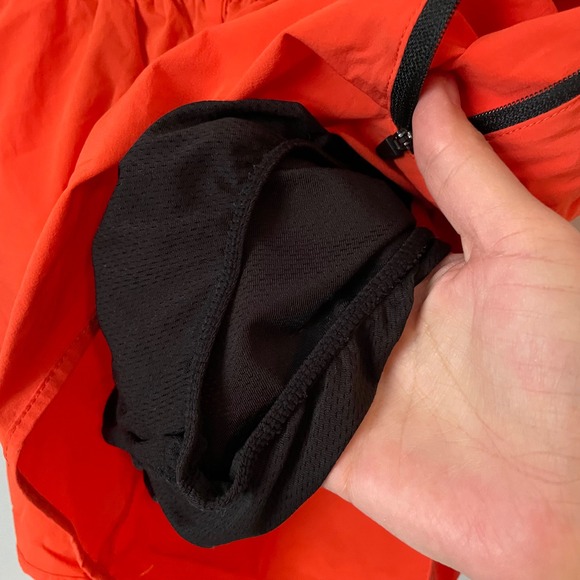 Pudolla Orange Running Shorts Athletic Zip Pockets Lined Size S - Picture 6 of 8